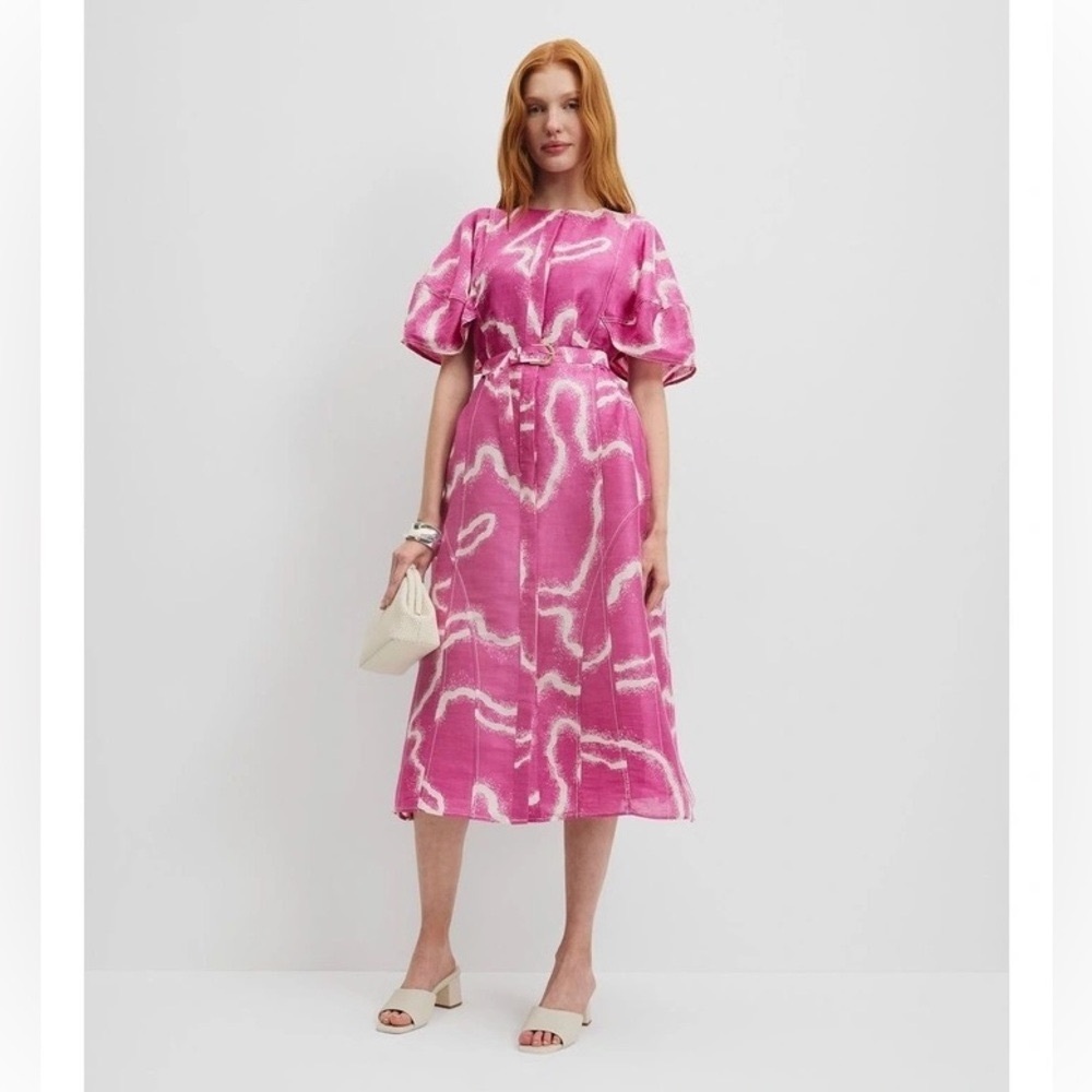 Country Road Pink Organza Midi Dress NWT - Picture 3 of 8